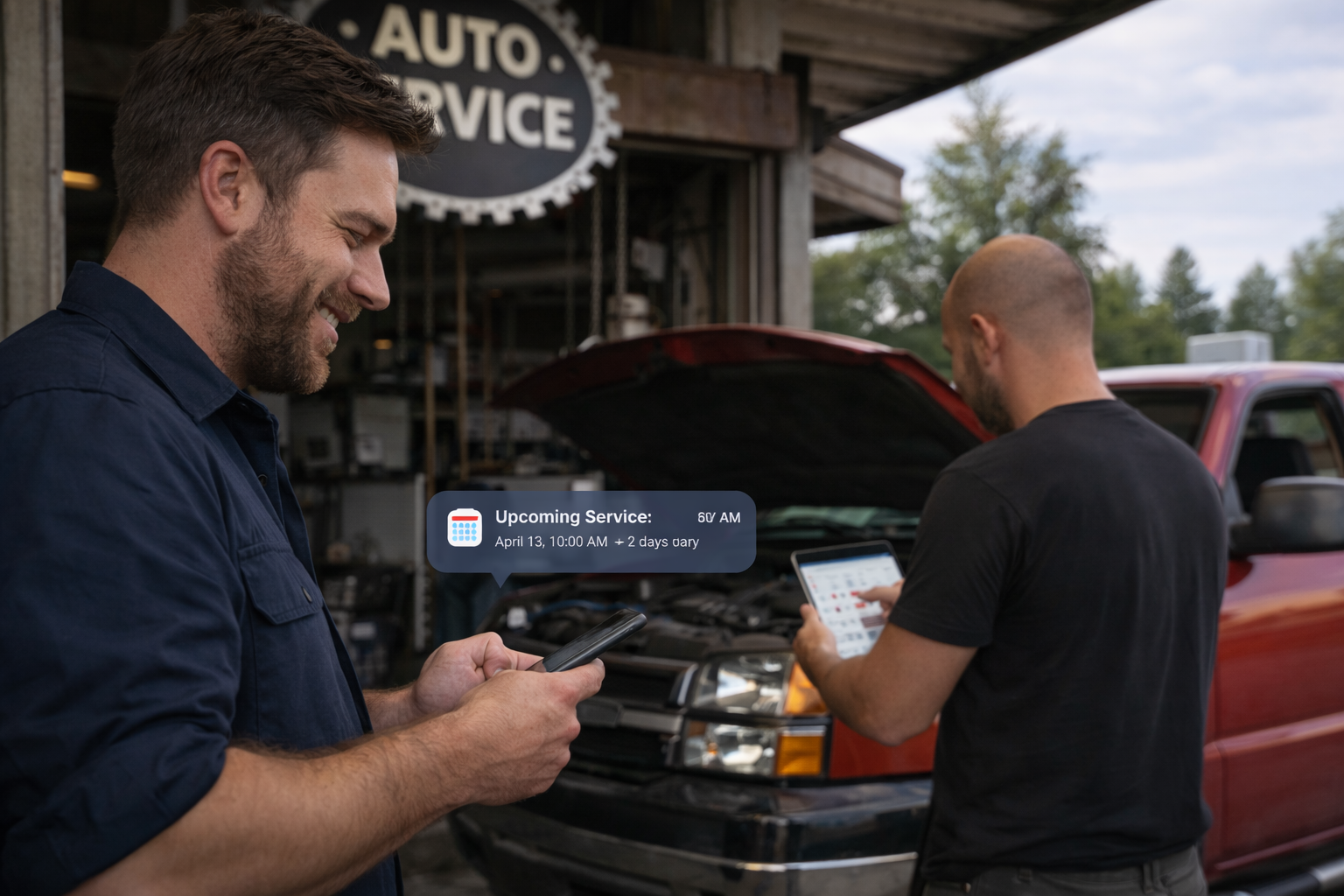 Employees using simple tools for scheduling, tasks and communication